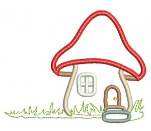 Stickmuster - Pilzhaus Appli